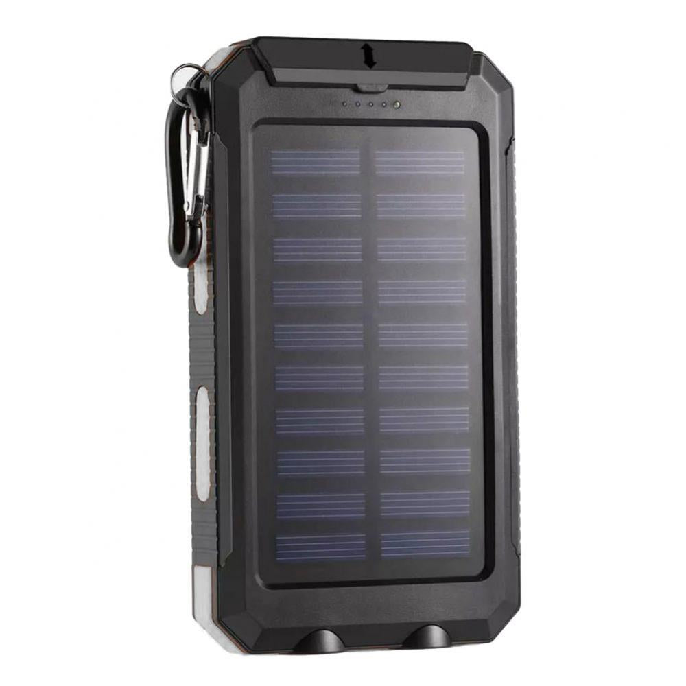 Chargeur solaire Premium Power Bank 20 000 mAh | Batterie externe portable avec charge rapide 5 V et lampe de poche super lumineuse pour les déplacements