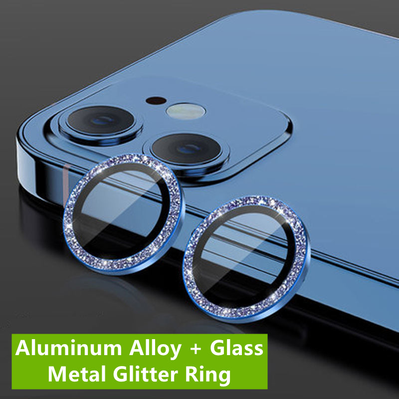 Verre de protection pour objectif d'appareil photo, anneau métallique pour Apple iPhone | Protection de lentille longue durée de haute qualité contre les rayures et la poussière