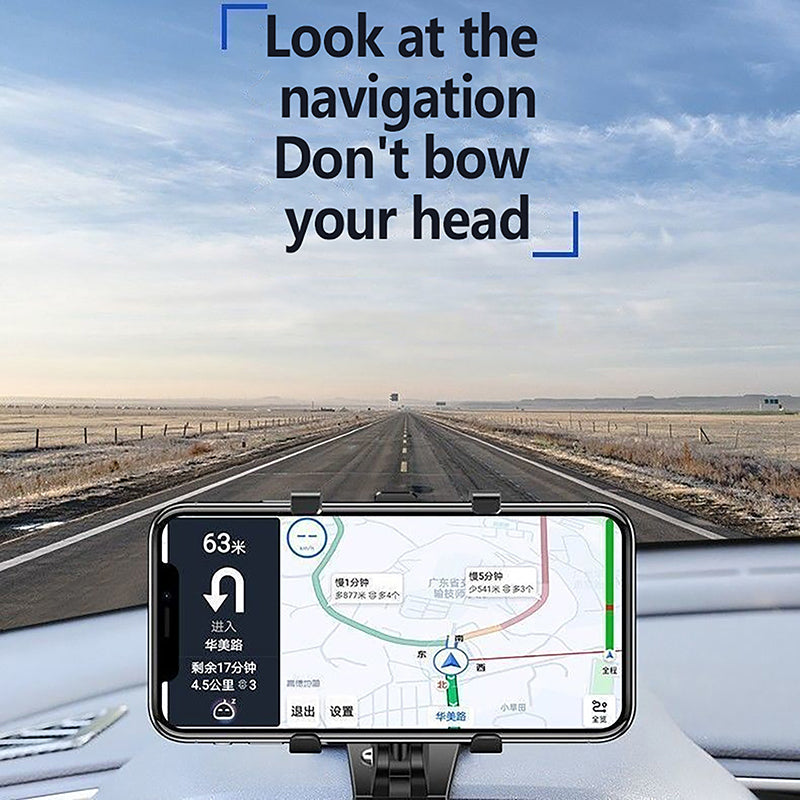 Premium 3-in-1 verstellbare Auto-Handyhalterung für Apple iPhone | Armaturenbrett, Rückspiegel & Sonnenblendenhalterung - Leicht