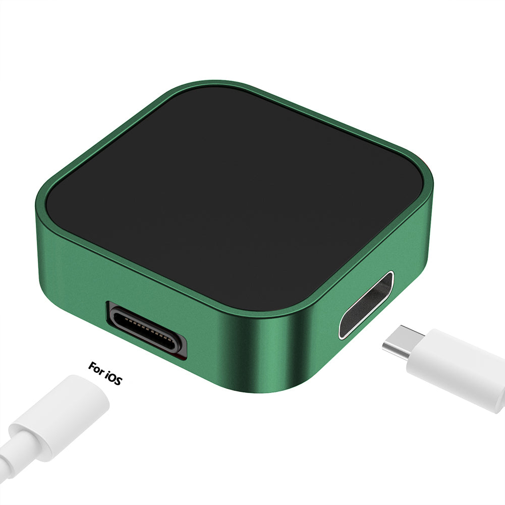 Premium 2-in-1 Ladedock Ständer 8-Pin Typ-C Drahtloses Magnetisches Ladegerät für Apple Watch Ultra | Kompatibel mit Apple