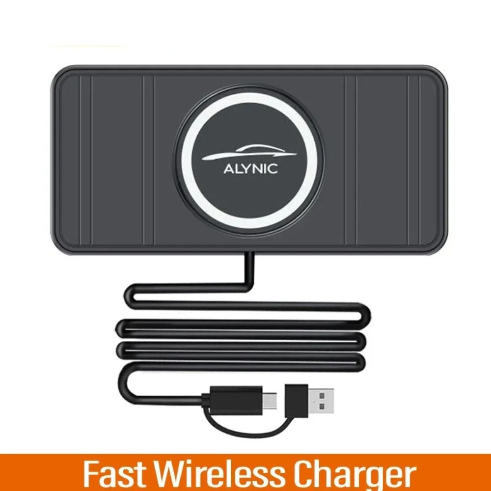Station d'accueil pour station de charge rapide en silicone Premium 20 W pour voiture | Chargeur sans fil avec coussinet antidérapant et station de charge rapide sans fil pour Apple iPhone 15/14/13/12 Pro Max Plus Mini, AirPods, Android, Samsung