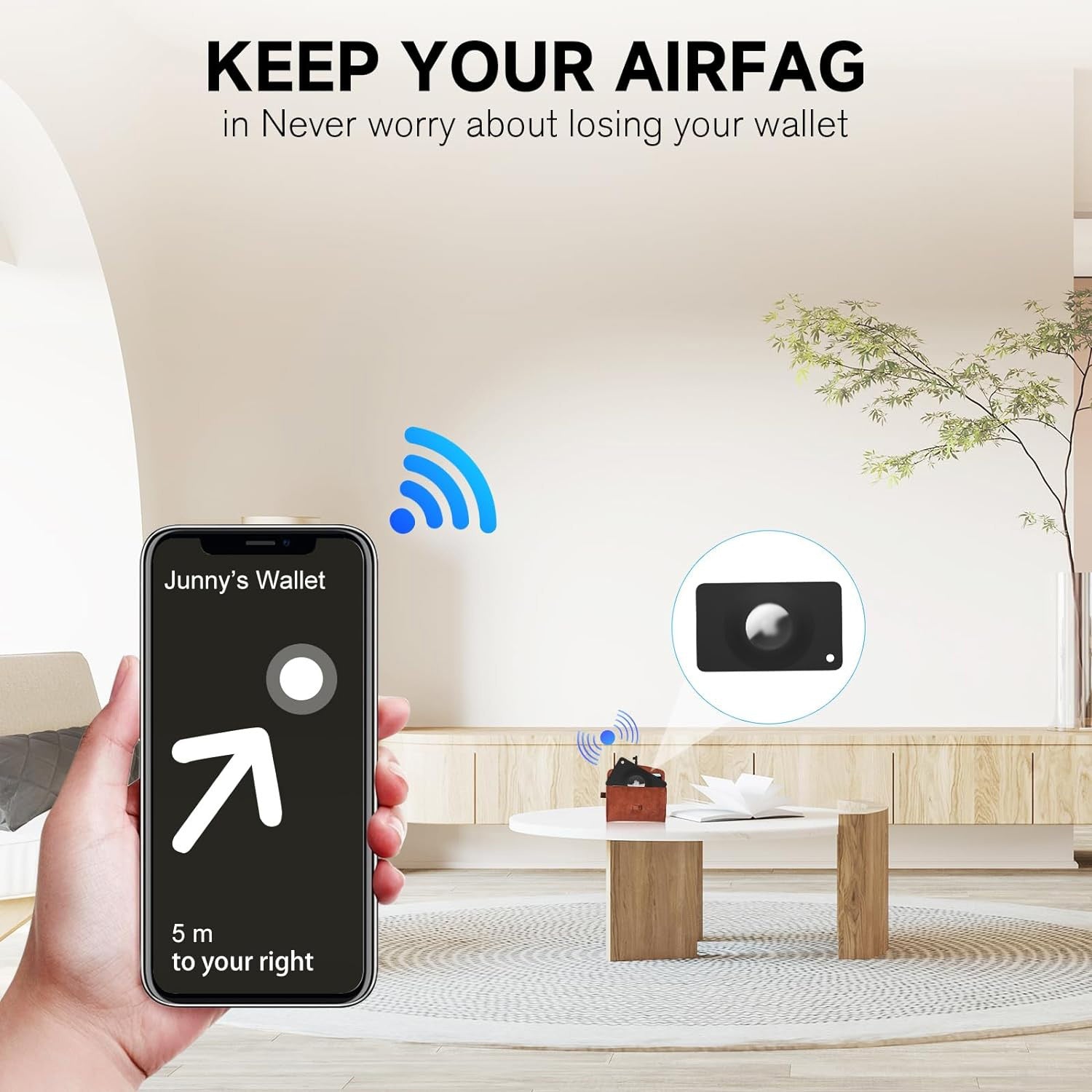 Premium Apple AirTag Brieftaschenhalter & Hülle, 2er Pack: Dünner AirTag Brieftaschenclip, Case für Apple Airtags, GPS-Tracker