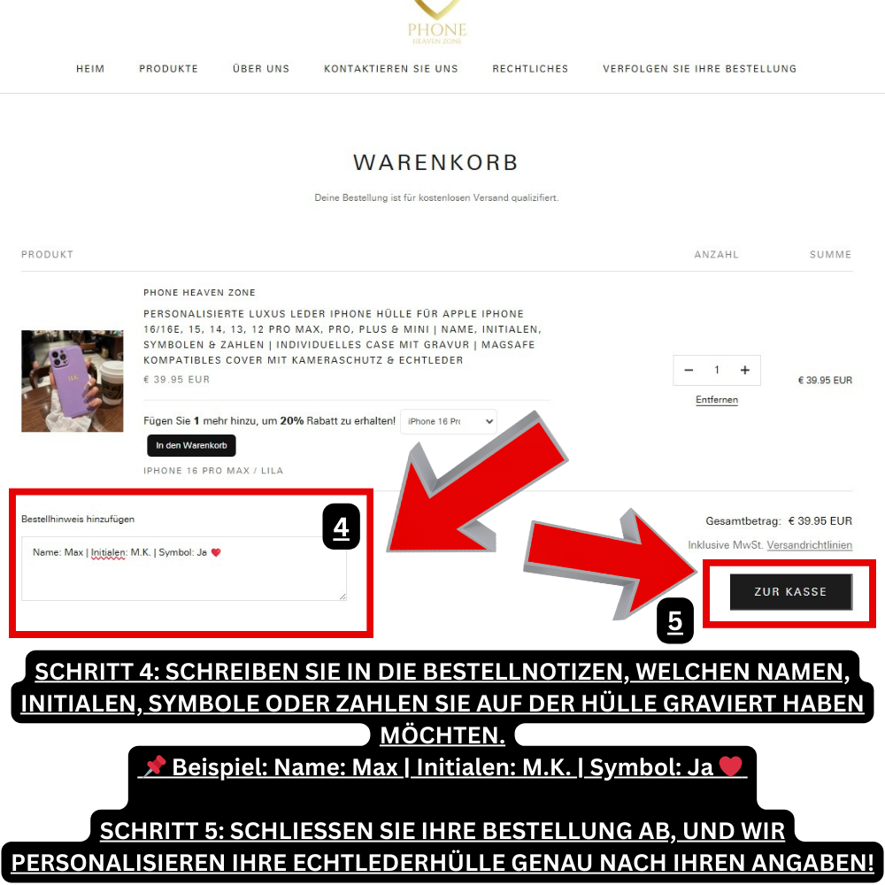 Étui iPhone de luxe personnalisé avec protection de caméra | Gravez le nom, les initiales, les symboles et les chiffres