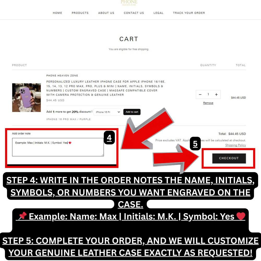 Étui iPhone de luxe personnalisé avec protection de caméra | Gravez le nom, les initiales, les symboles et les chiffres