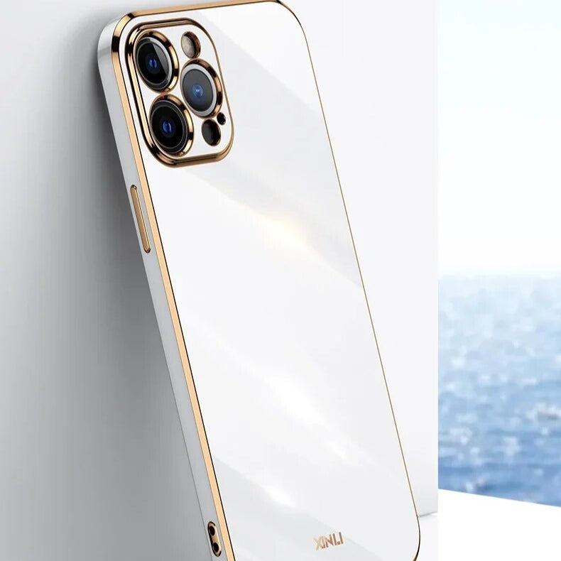 Hochwertiges einfarbiges Silikon Hülle, MagSafe, Abdeckung, | Apple iPhone 15/14/11/12/13 Pro Max/Mini Plus - Quadratische Beschichtung, Glänzend, Stoßfeste Schutzhülle - Phone Heaven Zone