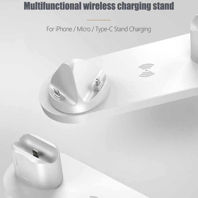 Station de charge 7 en 1 Chargeur sans fil rapide | Station de recharge rapide Apple iPhone, Watch, AirPods, Samsung, Android station de recharge chargeur rapide