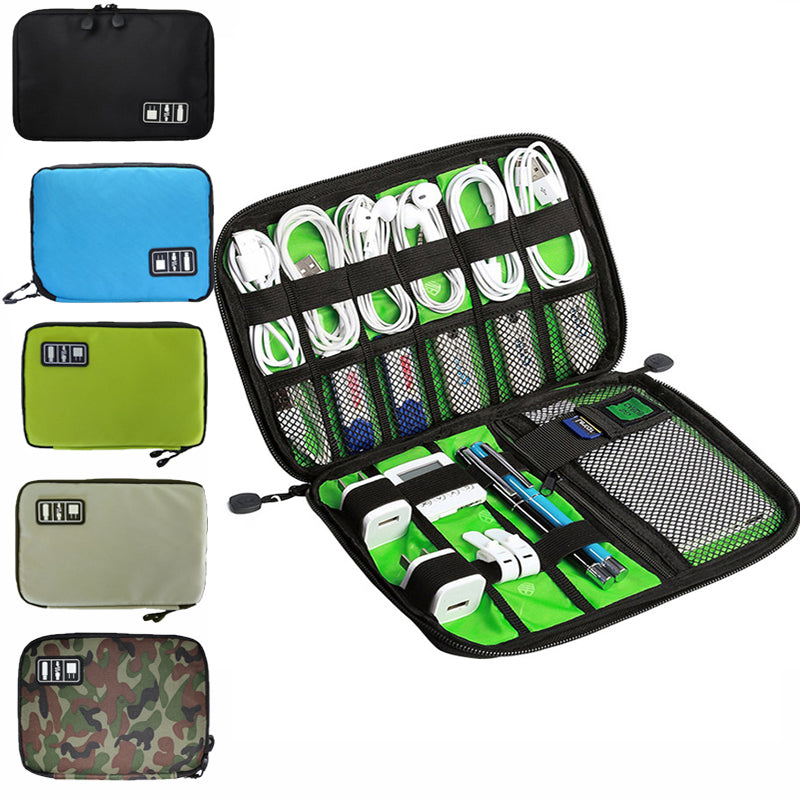 Sac de rangement de voyage haut de gamme, disque dur mobile, disque U, paquet d'organisation, écouteurs, SSD, chargeur | Câble disque dur T47