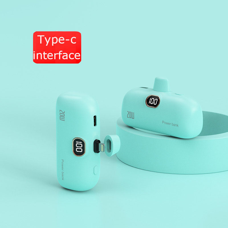 Premium Mini Power Bank 5000mAh - Chargeur QC PD Charge rapide pour Apple iPhone 15, 14, 13, 12, 11 Pro Max Plus Mini | Batterie externe, chargeur portable pour iOS, iPhone, Android et Samsung