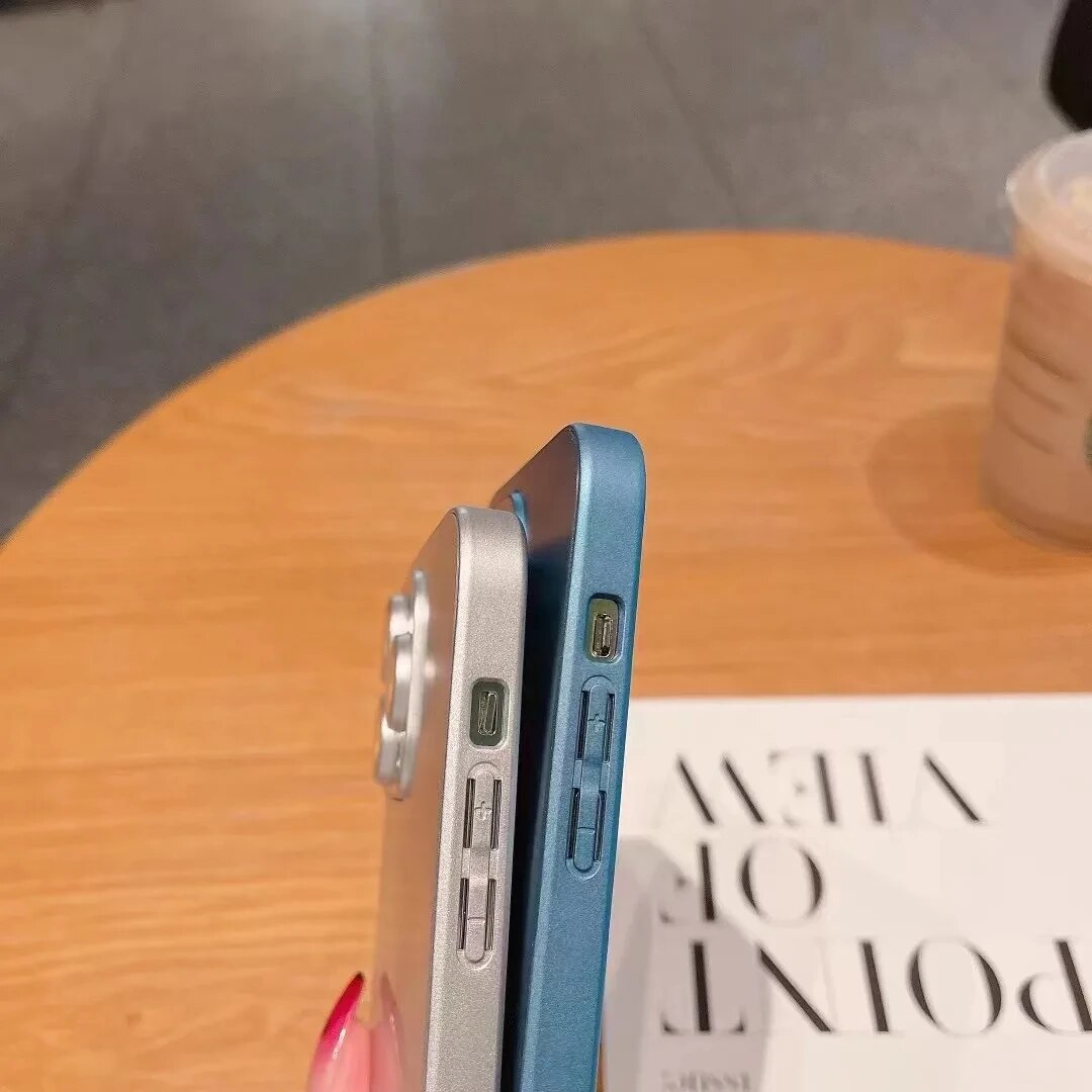 Premium Blinkende Aurora Einfarbige Handyhülle, MagSafe, Abdeckung, | Apple iPhone 15/14/13/12/11 Pro Max Plus - Schlanke Matte Stoßfeste Hardcover Schutzhülle - Phone Heaven Zone