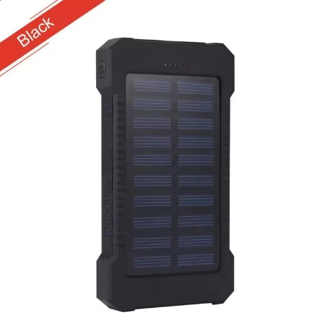 Chargeur solaire Premium Power Bank 20 000 mAh | Batterie externe portable avec charge rapide 5 V et lampe de poche super lumineuse pour les déplacements