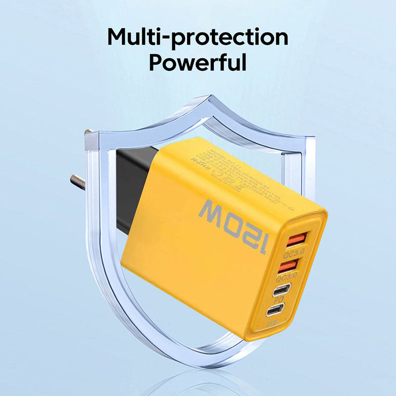 Chargeur USB C - Alimentation 60W Power Delivery quick charge 3.0 Type-C pour smartphones iPhone, iOS, Xiaomi, Samsung, Huawei & Android - Charge rapide Qualcomm avec 3 ports USB et 1 port Type-C