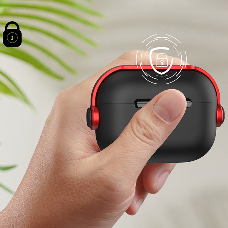 Étui haut de gamme pour AirPods Pro 2/3 avec couvercle de fermeture de lanière - support de casque créatif et couvercle pour Apple AirPods