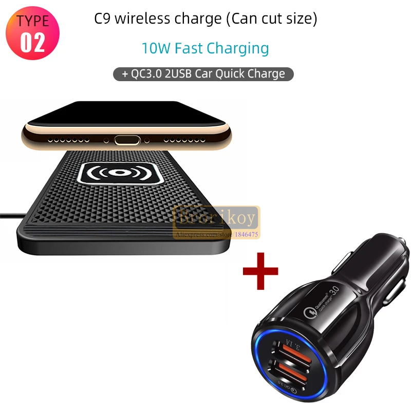 Chargeur de voiture sans fil Premium 30W, station d'accueil en Silicone antidérapant pour Apple iPhone 15 14 13 12 11 Pro Max Plus Mini | Station de recharge sans fil rapide pour voiture