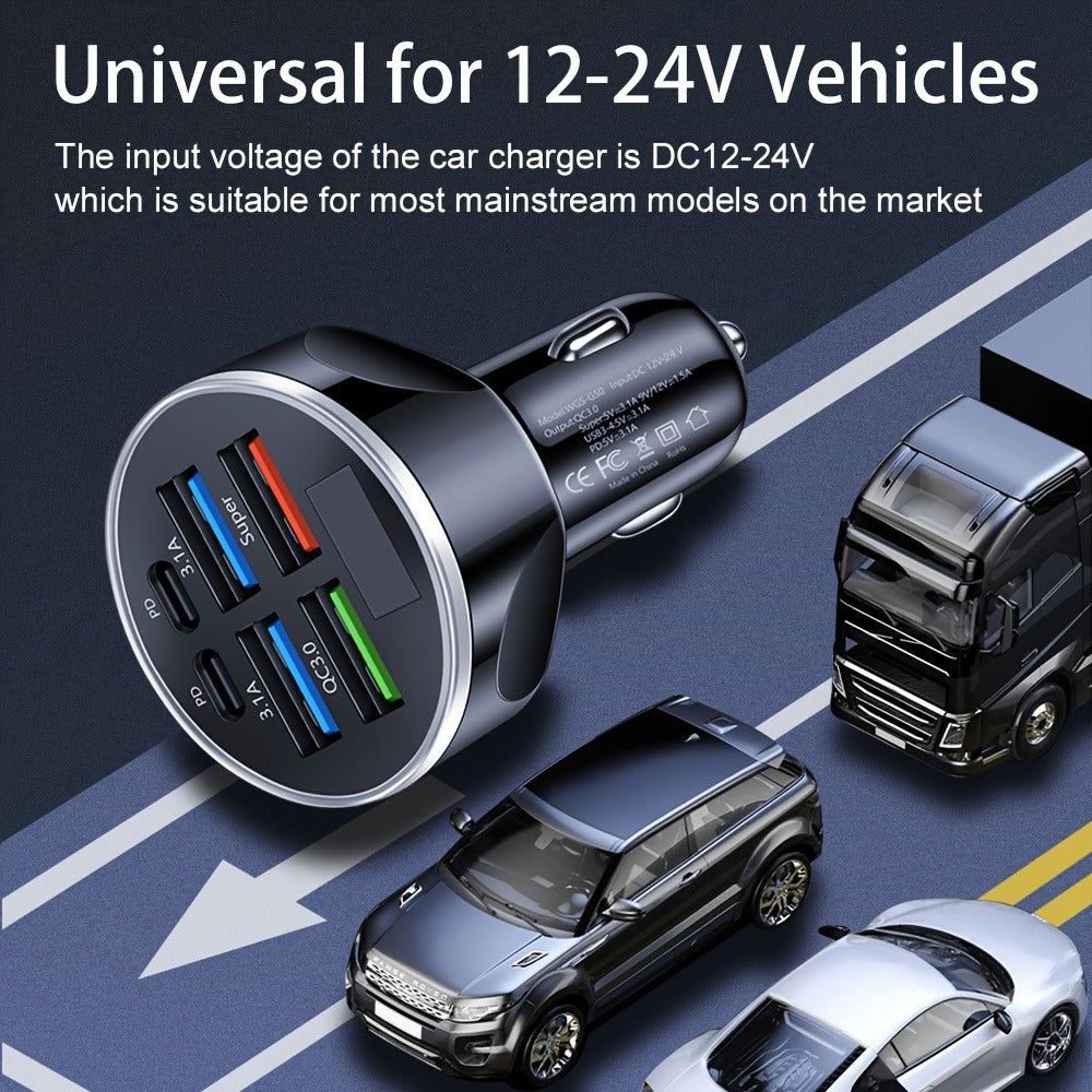 Transmetteur FM Bluetooth 5.2 haut de gamme, chargeur USB pour voiture, adaptateur FM/Aux, amplificateur de basses, station de recharge USB pour voiture à 3 ports