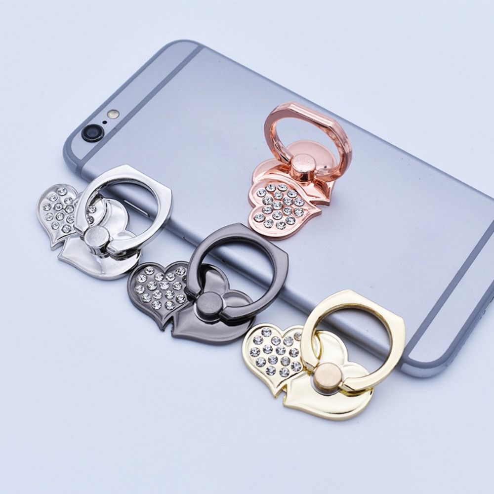 Luxus Diamant Shiny Edelsteine Metall Handy-Ringhalterung: Universal Telefonhalter, Drehbar für Apple iPhone, Samsung & mehr