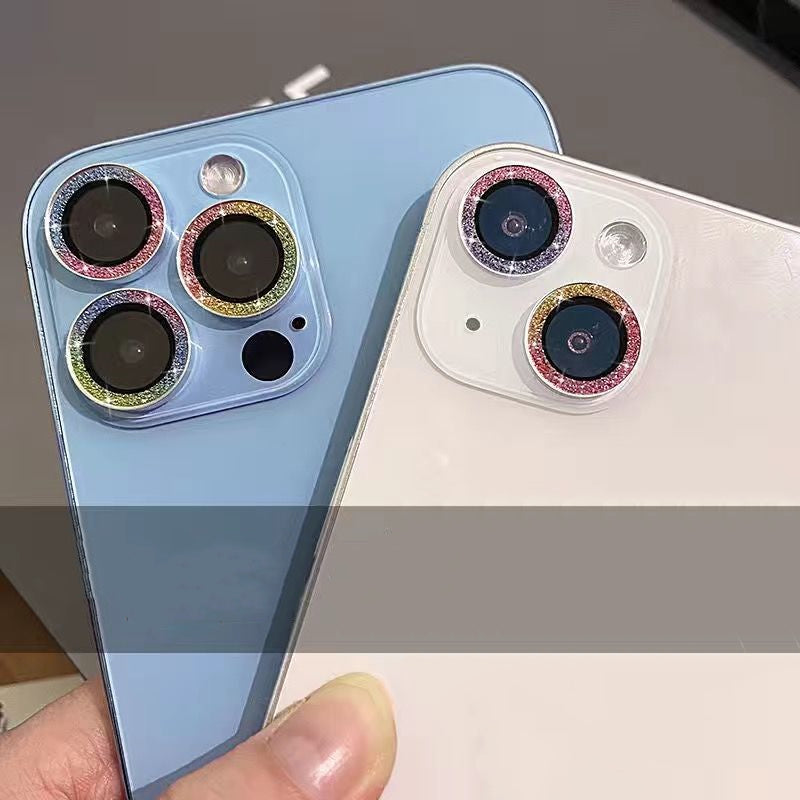 Verre de protection pour objectif d'appareil photo, anneau métallique pour Apple iPhone | Protection de lentille longue durée de haute qualité contre les rayures et la poussière