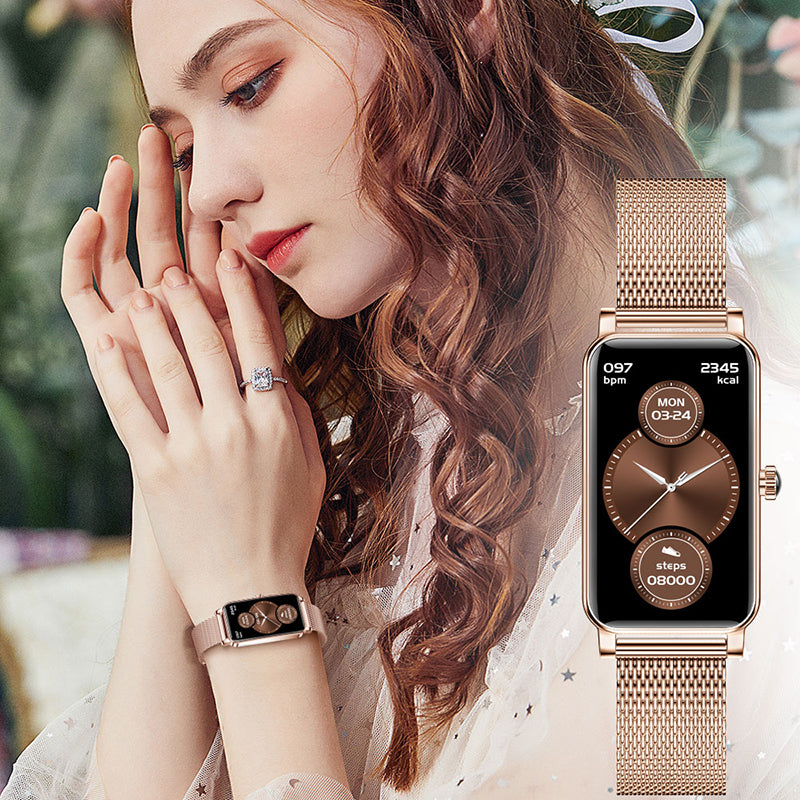Montre intelligente de luxe pour femmes avec écran tactile complet, appel Bluetooth, étanche IP67, tracker d'activité sportive | Édition limitée