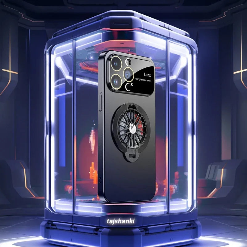 Premium iPhone Hülle, 360 Grad Rotierender Gyro-Standfunktion, Faltbarem Halter | MagSafe Case, Rundumschutz, Kameralinsenschutz für iPhone 17/17Air, 16/16e, 15, 14, 13 Pro Max Plus Cover | Panzertasche und Stoßsgenabdeckung | Hochwertige Schutzhülle