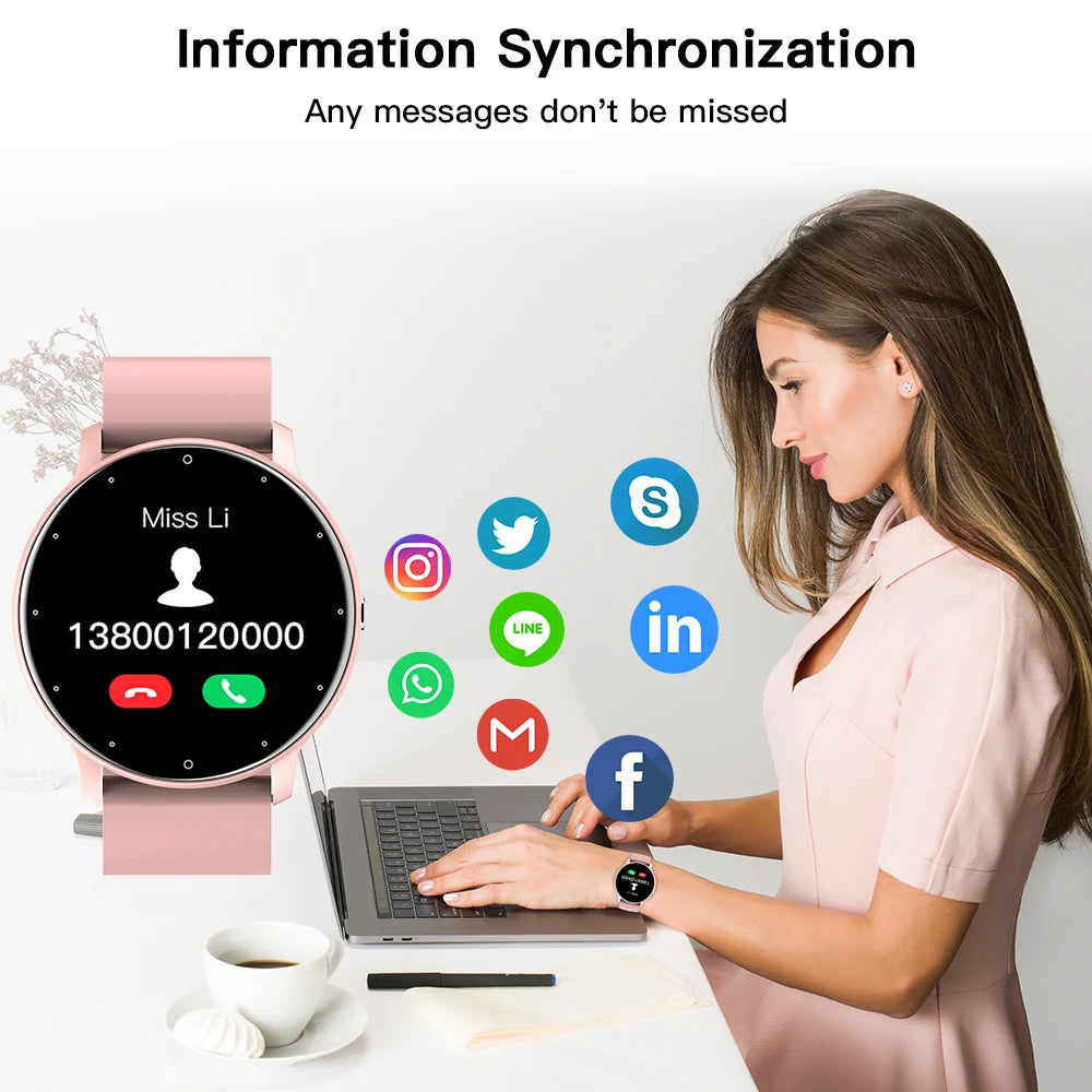 Premium 2024 Neue Smartwatch für Männer: Touchscreen, Sport Fitness, IP67 Wasserdicht, Bluetooth, Android, Apple iOS