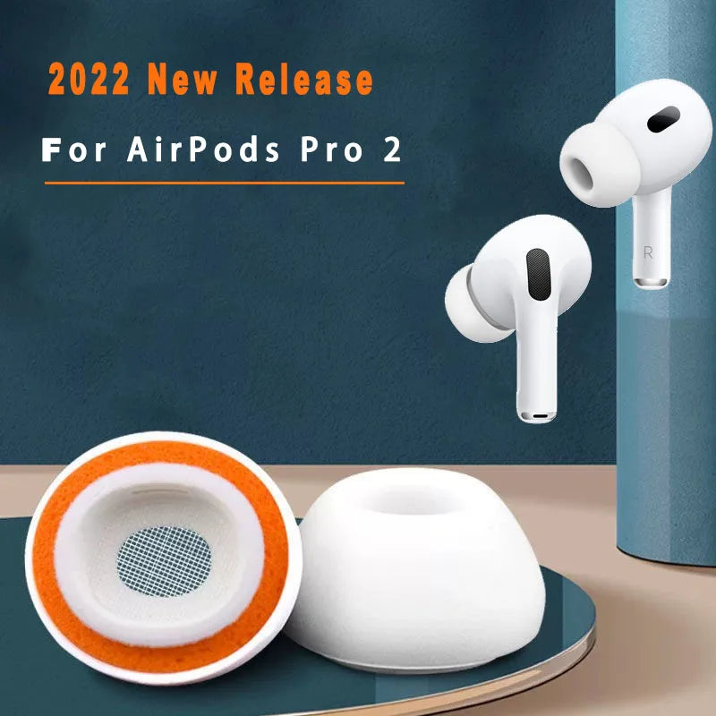 Embouts auriculaires en mousse à mémoire de forme et coussinets en silicone de qualité supérieure pour Apple AirPods Pro, 1, 2, 3 : remplacement en tailles XS, S, M, L - Embouts auriculaires haut de gamme confortables