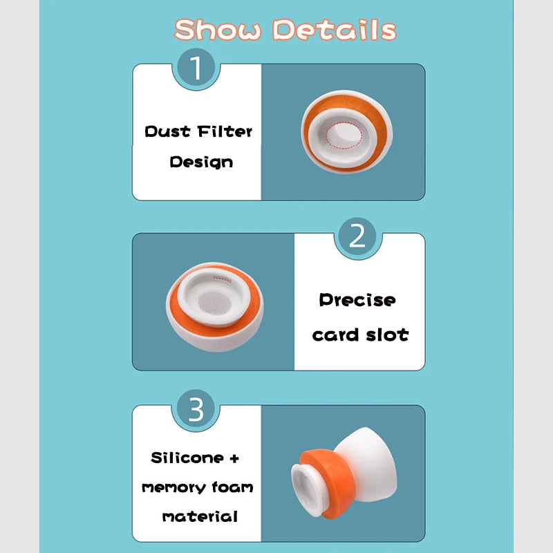 Embouts auriculaires en mousse à mémoire de forme et coussinets en silicone de qualité supérieure pour Apple AirPods Pro, 1, 2, 3 : remplacement en tailles XS, S, M, L - Embouts auriculaires haut de gamme confortables