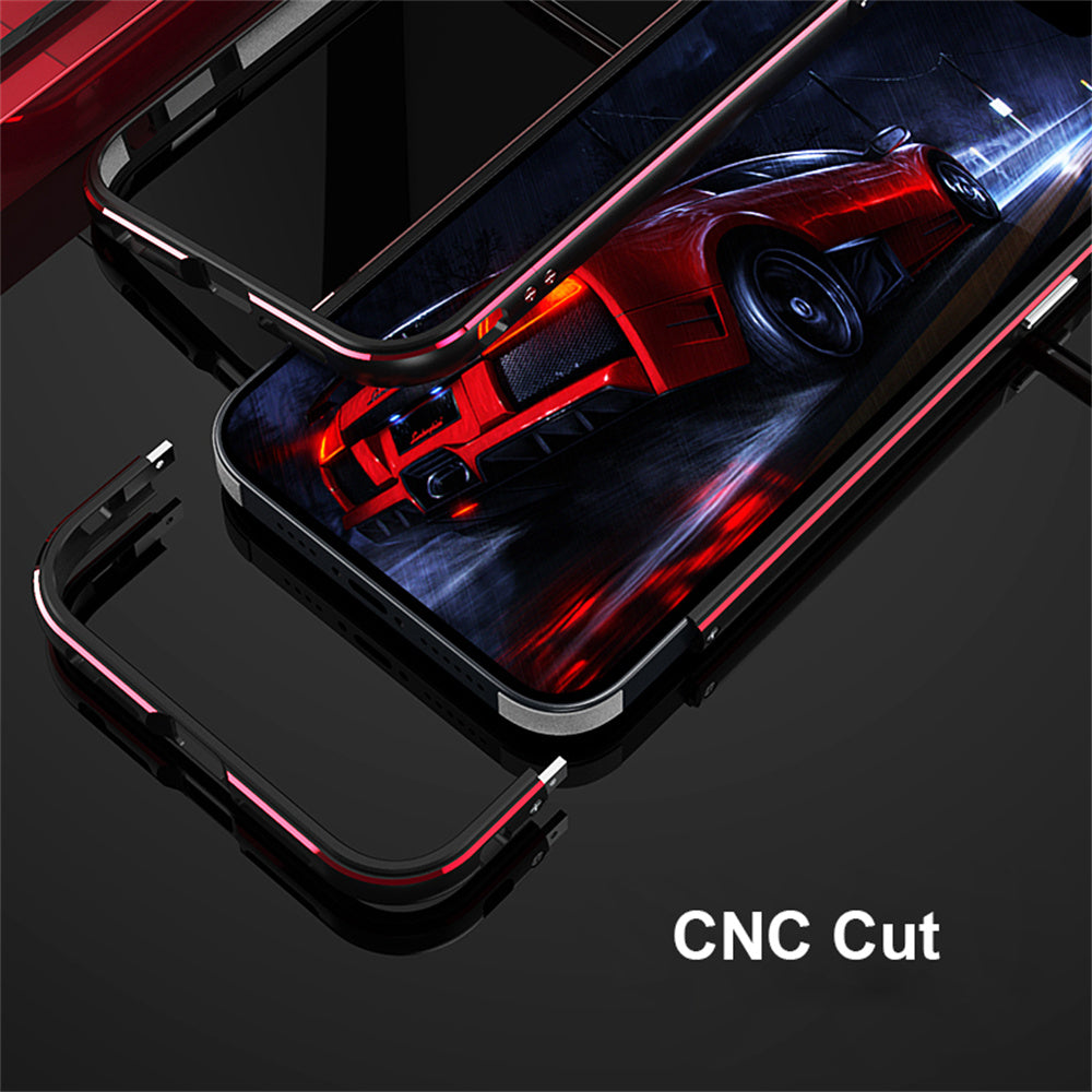 Aluminum Bumper & Metal Lens Frame Case Shockproof Cover for iPhone Models, Durable and Stylish Protection with Sleek Design