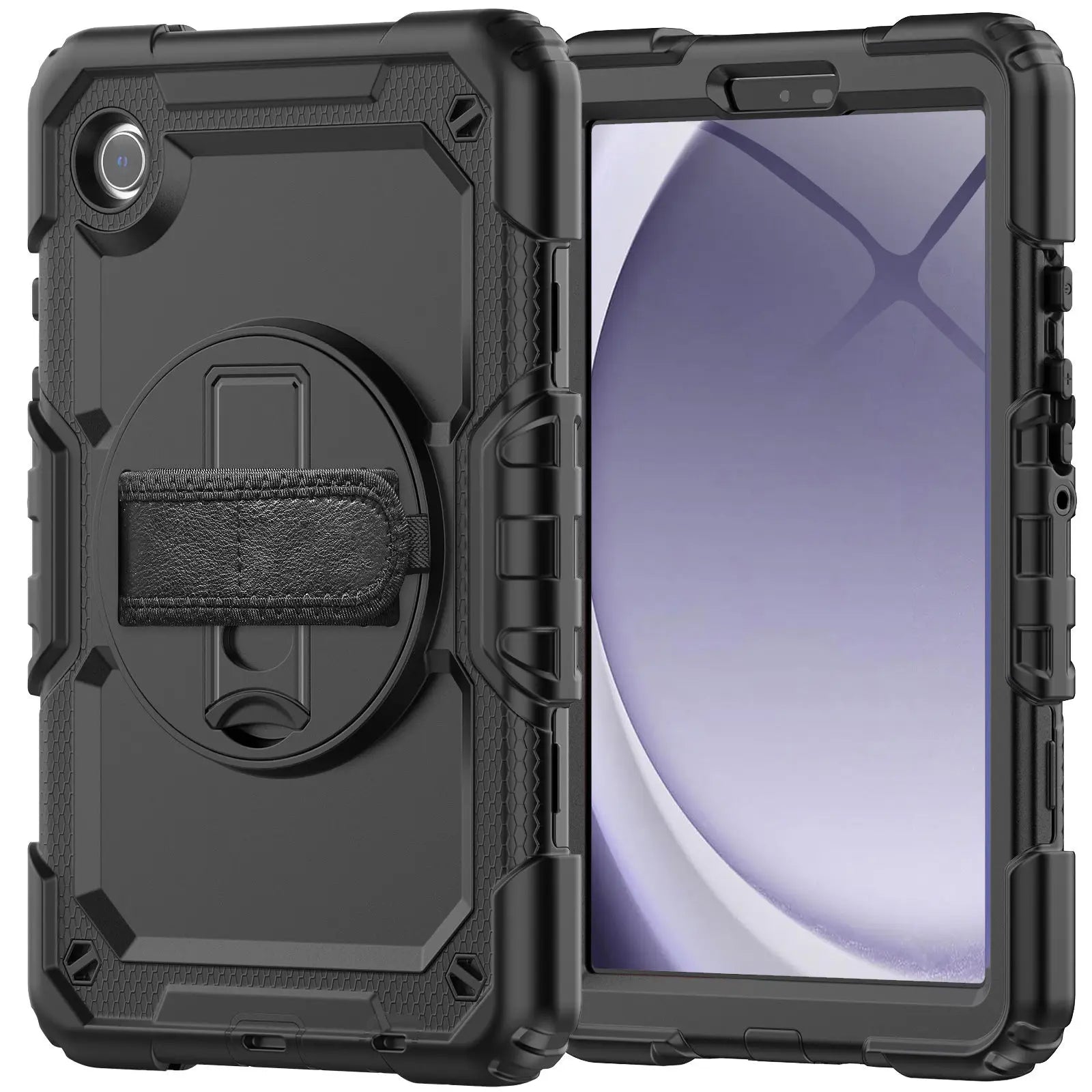 Premium Case: Apple iPad Hülle mit militärischem Schutz & Handschlaufe - Robustes Gehäuse & Cover für 10,2" 9. Gen, 9,7