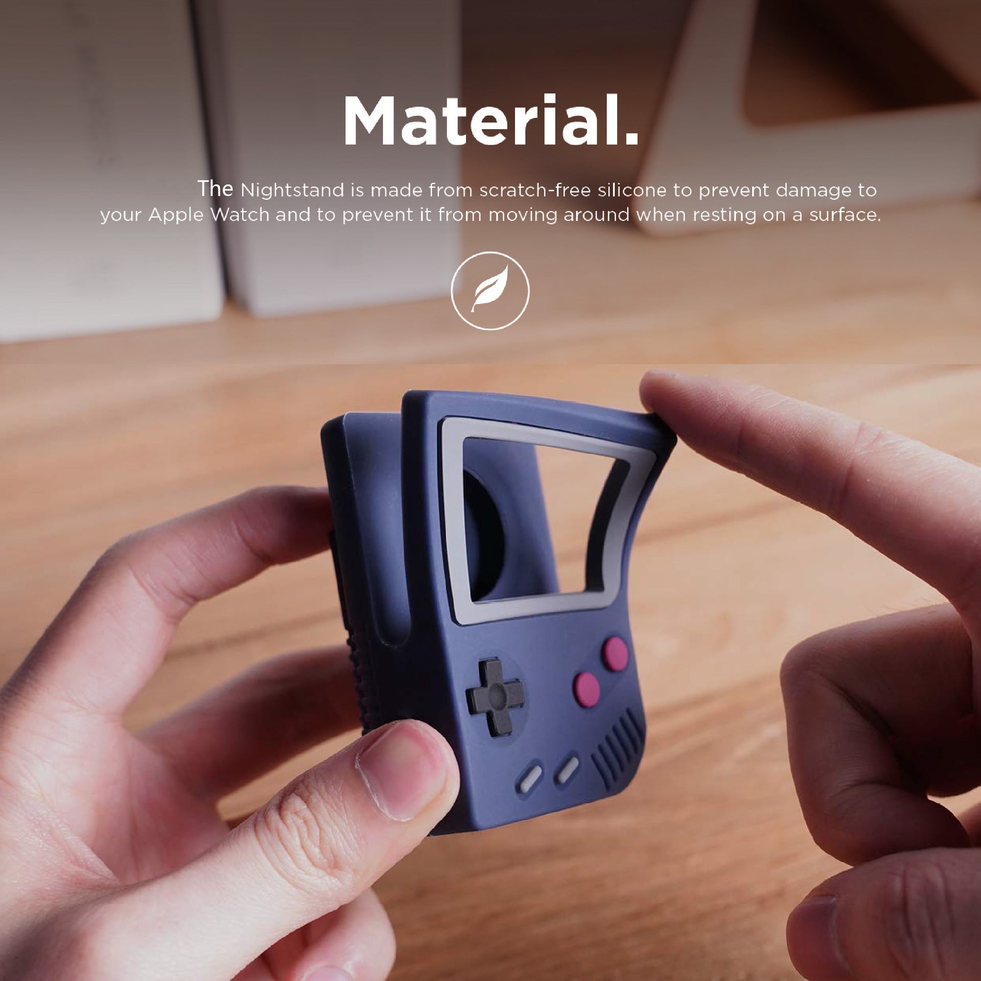 Support de bureau de haute qualité pour chargeur et station de charge Apple Watch | Base de chargement à motif d'ordinateur rétro pour iWatch 9 8 7 6 5 4 3 2 SE, support de station d'accueil en Silicone