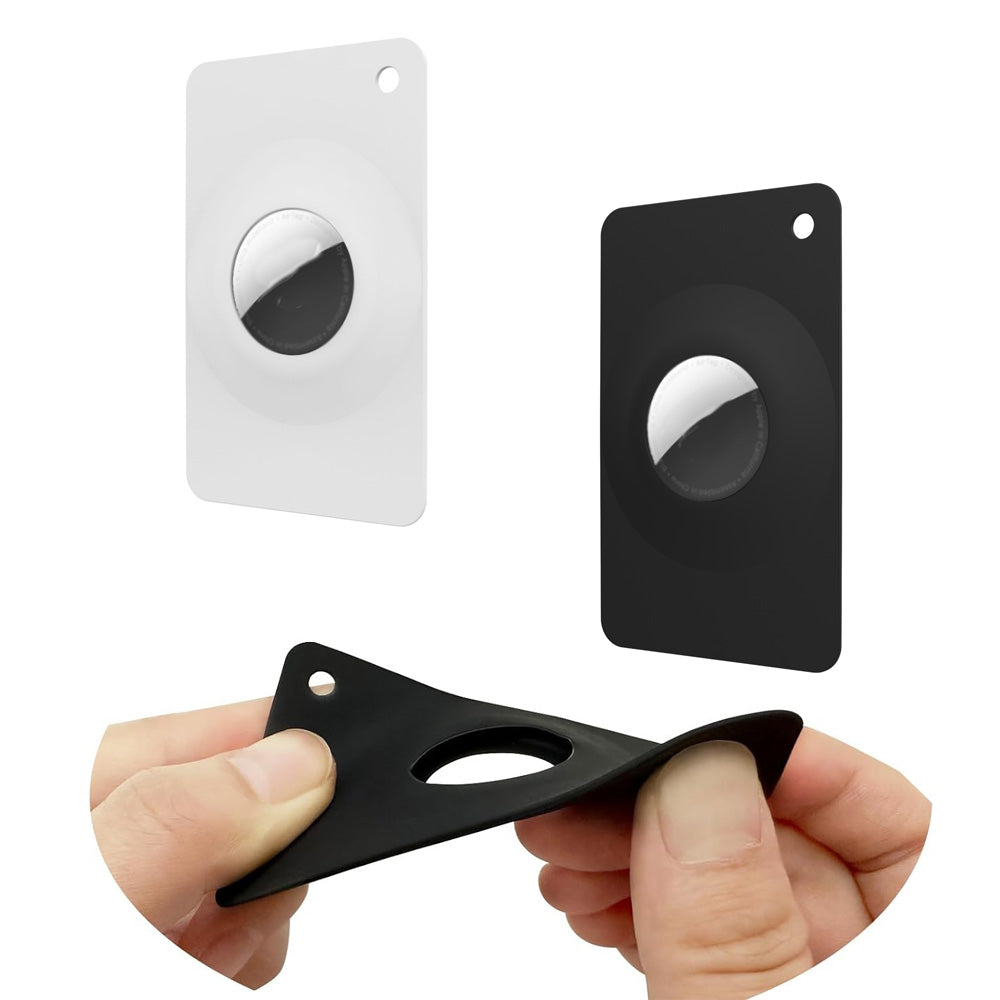 Premium Apple AirTag Brieftaschenhalter & Hülle, 2er Pack: Dünner AirTag Brieftaschenclip, Case für Apple Airtags, GPS-Tracker