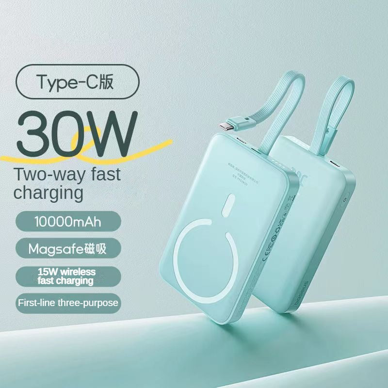 Banque d'alimentation premium 6000 mAh – Chargeur sans fil, alimentation 10 000 mAh pour Apple iPhone 15, 14, 13, 12, 11 Pro Max Plus Mini | Batterie externe portable avec fonction de charge rapide