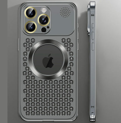 Hochwertige magnetische Wärmeableitungshülle, MagSafe, Abdeckung, aus Metall | Apple iPhone 12/13/14/15 Pro Max Plus – Aluminiumabdeckung - Phone Heaven Zone