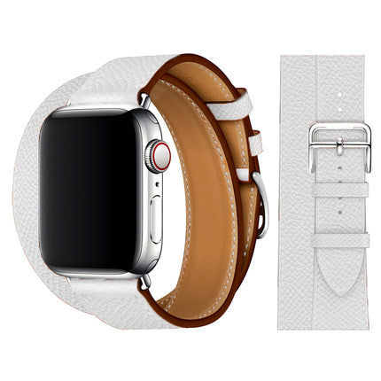 Premium Echtes Leder Armband für Apple Watch: 49mm, 45mm, 44mm, 42mm, 41mm, 40mm, Damen/Herren, iWatch Ultra/9/8/7/6/5/4/SE