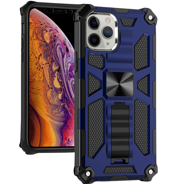 Hochwertige Hybrid-Militärpanzerung iPhone-Hülle MagSafe Case für Apple iPhone 17/17 Air, 16/16e, 15, 14, 13 Pro Max Plus mit eingebautem Ständer, Tarnung-Cover, Kamera-Rundumschutz und Bildschirmschutz Handyhülle