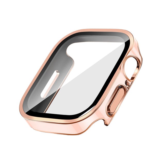Premium Glasgehäuse für Apple Watch Serie 9/8/7/Ultra: 45mm, 41mm, 49mm, 44mm, 40mm | Hochwertige Displayschutz-Hülle