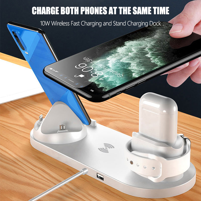 Station de charge 7 en 1 Chargeur sans fil rapide | Station de recharge rapide Apple iPhone, Watch, AirPods, Samsung, Android station de recharge chargeur rapide