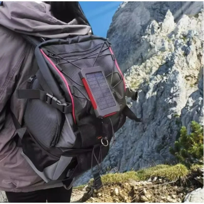 Chargeur solaire Premium Power Bank 20 000 mAh | Batterie externe portable avec charge rapide 5 V et lampe de poche super lumineuse pour les déplacements