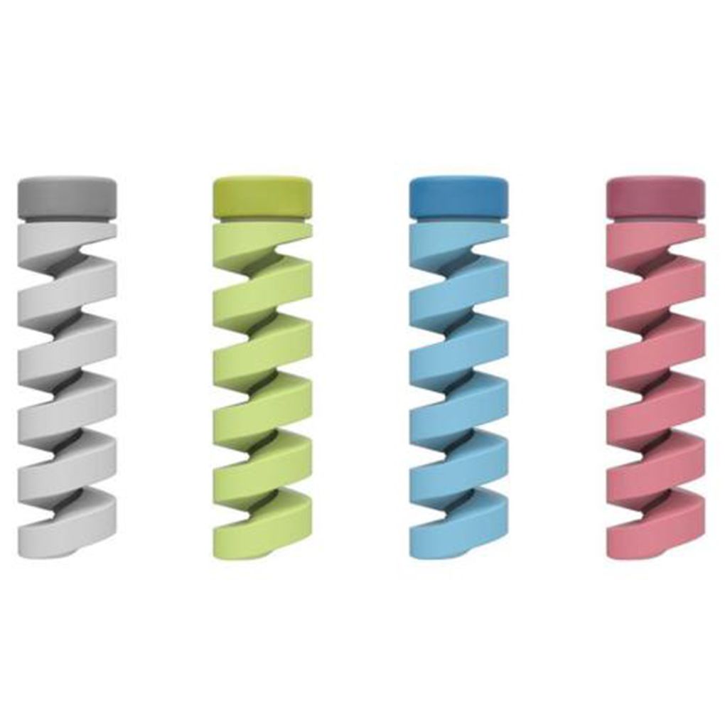 Premium 1/12 Stück Kabelschutz: Universaler Silikon Datenkabel Spiralwickler für Apple iPhone, USB Ladegerät – Drahtkabel