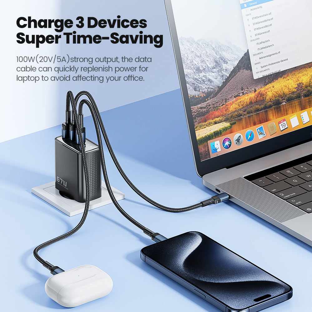 Chargeur rapide de haute qualité 67W GAN USB C 65W QC 4.0 PD 3.0 45W USB C Type C chargeur rapide pour Apple iPhone 15 14 13 12 Pro Max Plus Mini, MacBook