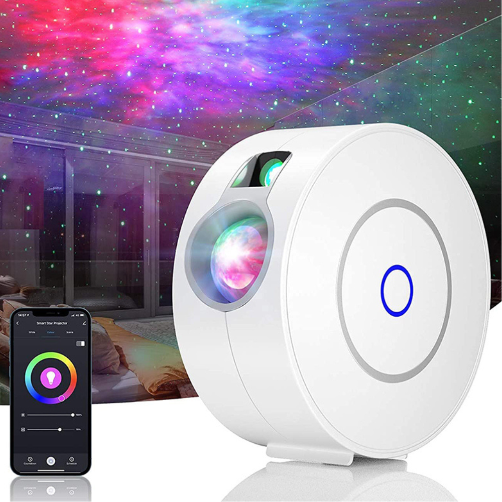 Premium Sterne-Projektor Licht: Buntes Nebelwolken-Nachtlicht, Dynamisches Galaxien-Sternennachtlicht für Schlafzimmer, Spielzimmer