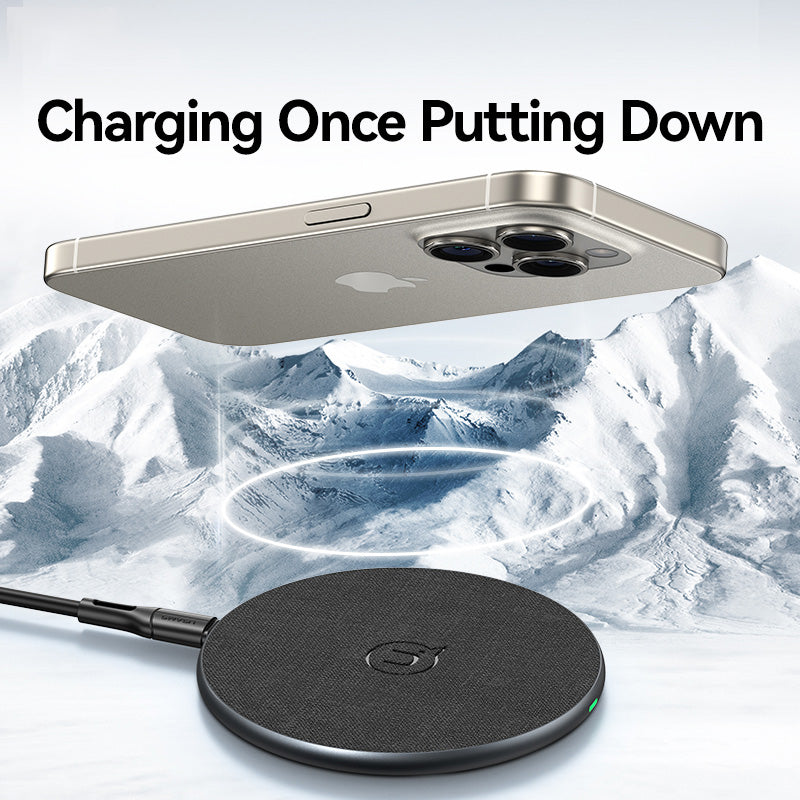 Chargeur Qi rapide 15 W | Tapis de chargement sans fil universel MagSafe Premium | Apple iPhone, AirPod, Samsung et Android | Chargement rapide et sûr par induction