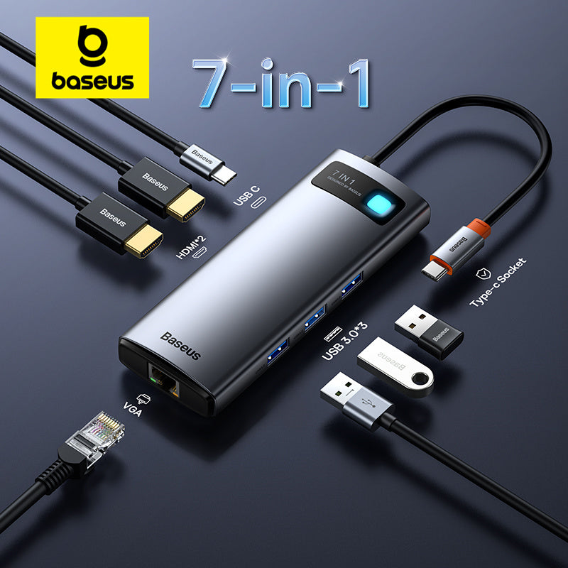 Premium USB C Hub 10Gbps: Typ-C zu HDMI, USB-Adapter, Ethernet-Port, Docking Station für MacBook Air, USB-Splitter – Kompatibel und Leistungsstark - Phone Heaven Zone