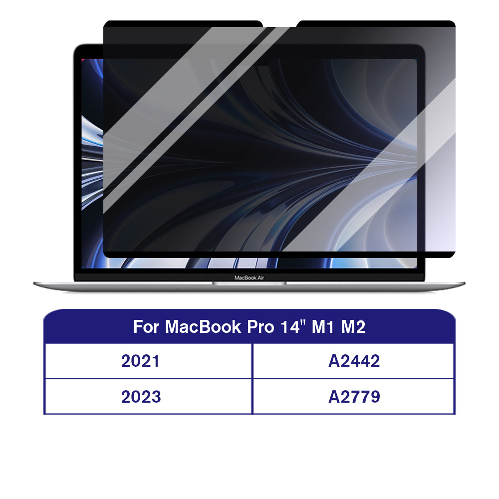 Filtre de confidentialité magnétique haut de gamme pour MacBook Air 13 15 M1 M2 et Pro 14 16 12 | Protecteur d'écran anti-espion et anti-éblouissant | Protecteur d'écran de confidentialité - Protège la vie privée