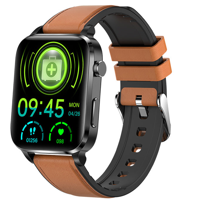 Montre intelligente de glycémie haut de gamme pour hommes avec assistant vocal AI, appel Bluetooth, mesure automatique de l'oxygène dans le sang par infrarouge, surveillance de la santé, ECG et PPG