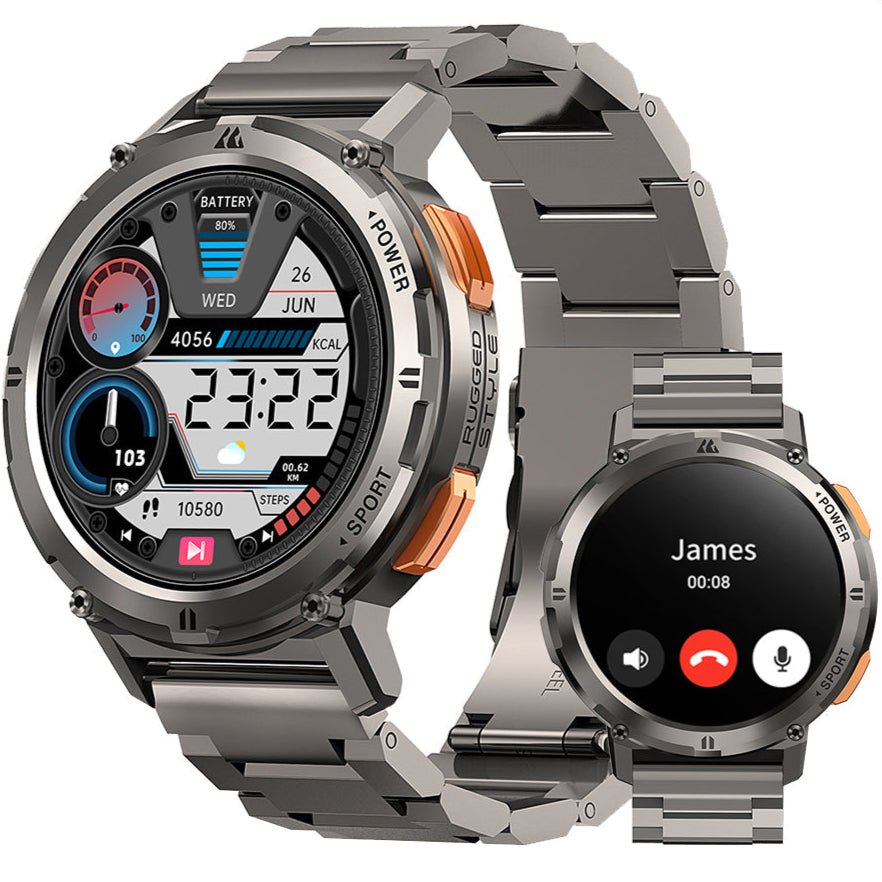 Luxus 1.39" Bluetooth Anruf Smartwatch Männer Sport Fitness Uhren | IP68 Wasserdichte Smartwatch für Xiaomi Android iOS K52