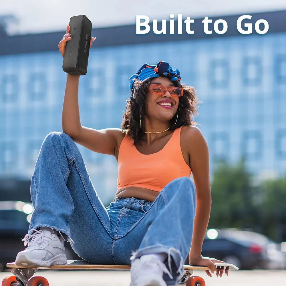 Haut-parleur Bluetooth haut de gamme | Extérieur, portable, étanche IPX7, NFC, autonomie de 24 heures, Micro SD | Compatible avec Apple iPhone 15/14/13/12/11 Pro Max Plus Mini, Android, Samsung