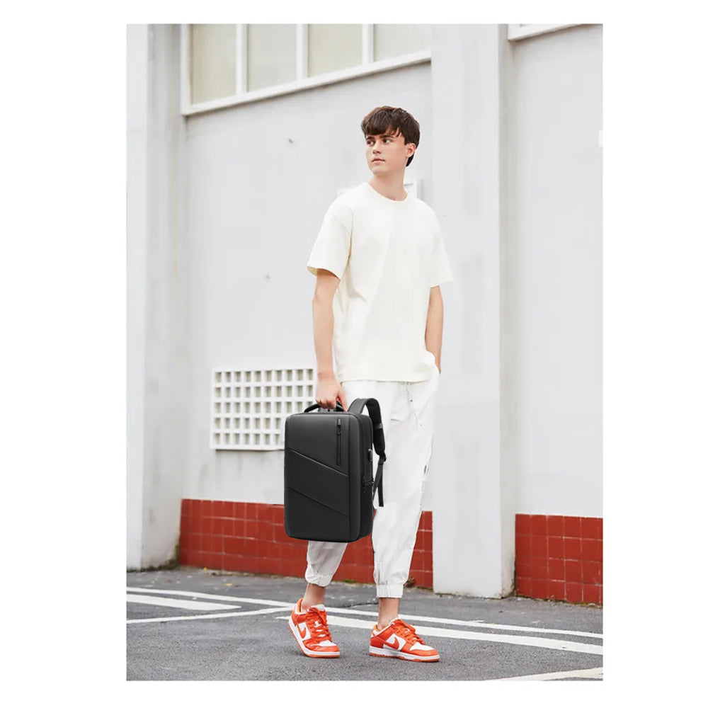 Sac à dos d'affaires classique pour hommes de haute qualité: poche USB extensible, grande capacité, étanche et élégant