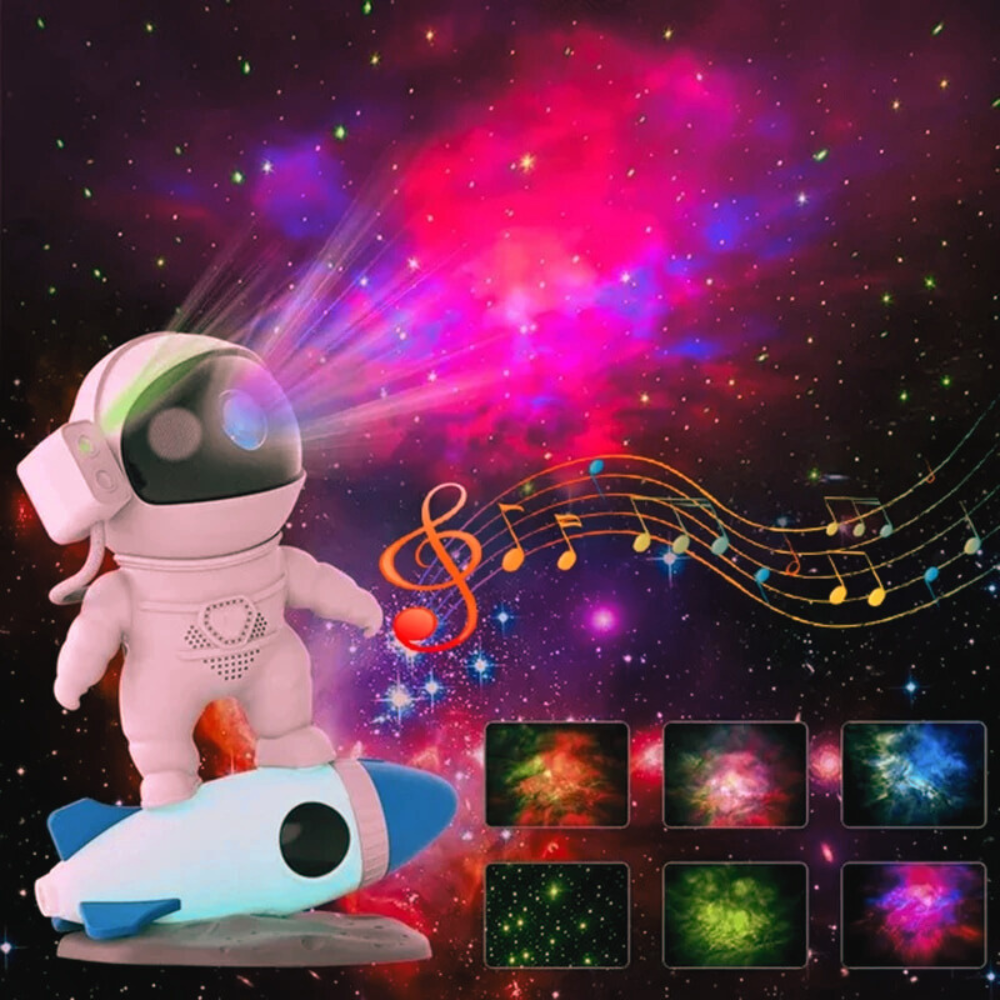 Haut-parleur Bluetooth astronaute haut de gamme avec réveil intelligent : radio FM, veilleuse électronique, horloge de table | Compatible avec iOS/Android, Apple iPhone 15/14/13/12/11 Pro Max Plus Mini, Samsung, iPad, tablette, ordinateur portable, PC