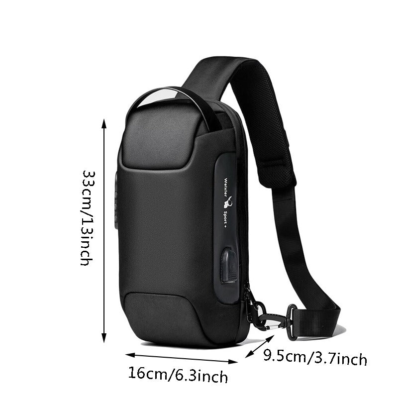 Sac à dos professionnel haut de gamme pour homme : sac à dos étanche pour ordinateur portable avec chargement USB, compartiment pour ordinateur portable 17", idéal pour les voyages, la technologie | Édition limitée