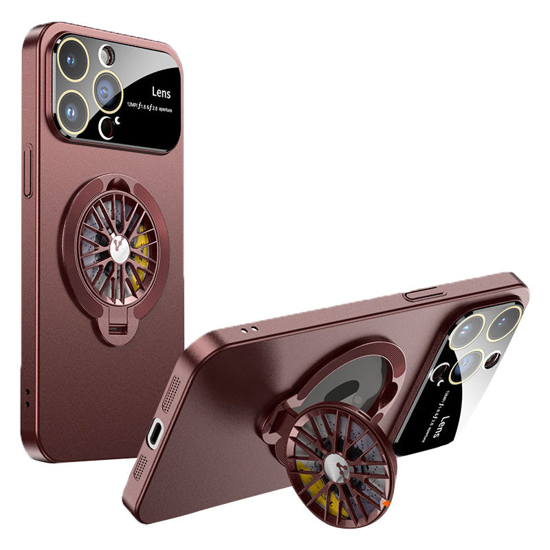 Premium Magnetisch rotierende Gyro-Stand-Handyhülle | MagSafe, Abdeckung, Apple iPhone 15/14/13/12/11 | faltbarer Halterung