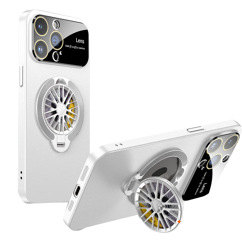 Premium Magnetisch rotierende Gyro-Stand-Handyhülle | MagSafe, Abdeckung, Apple iPhone 15/14/13/12/11 | faltbarer Halterung